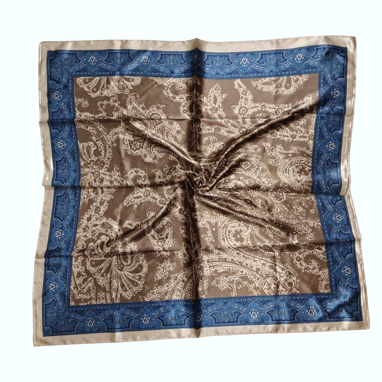 Satin tørklæde blue