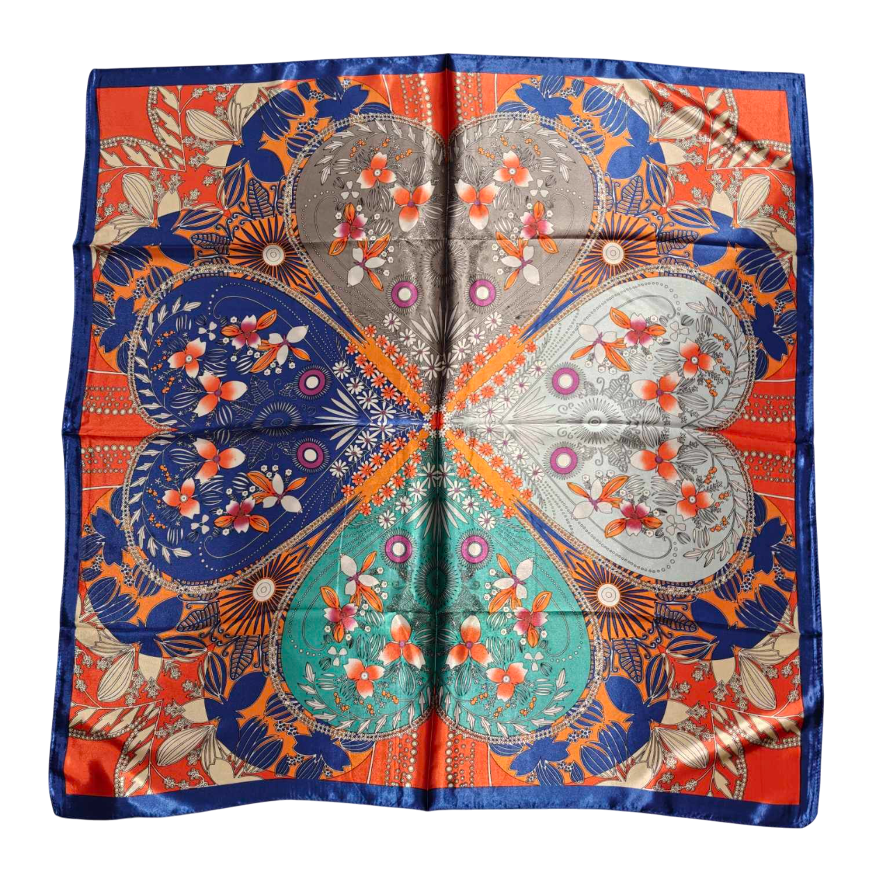 Clara satin tørklæde orange