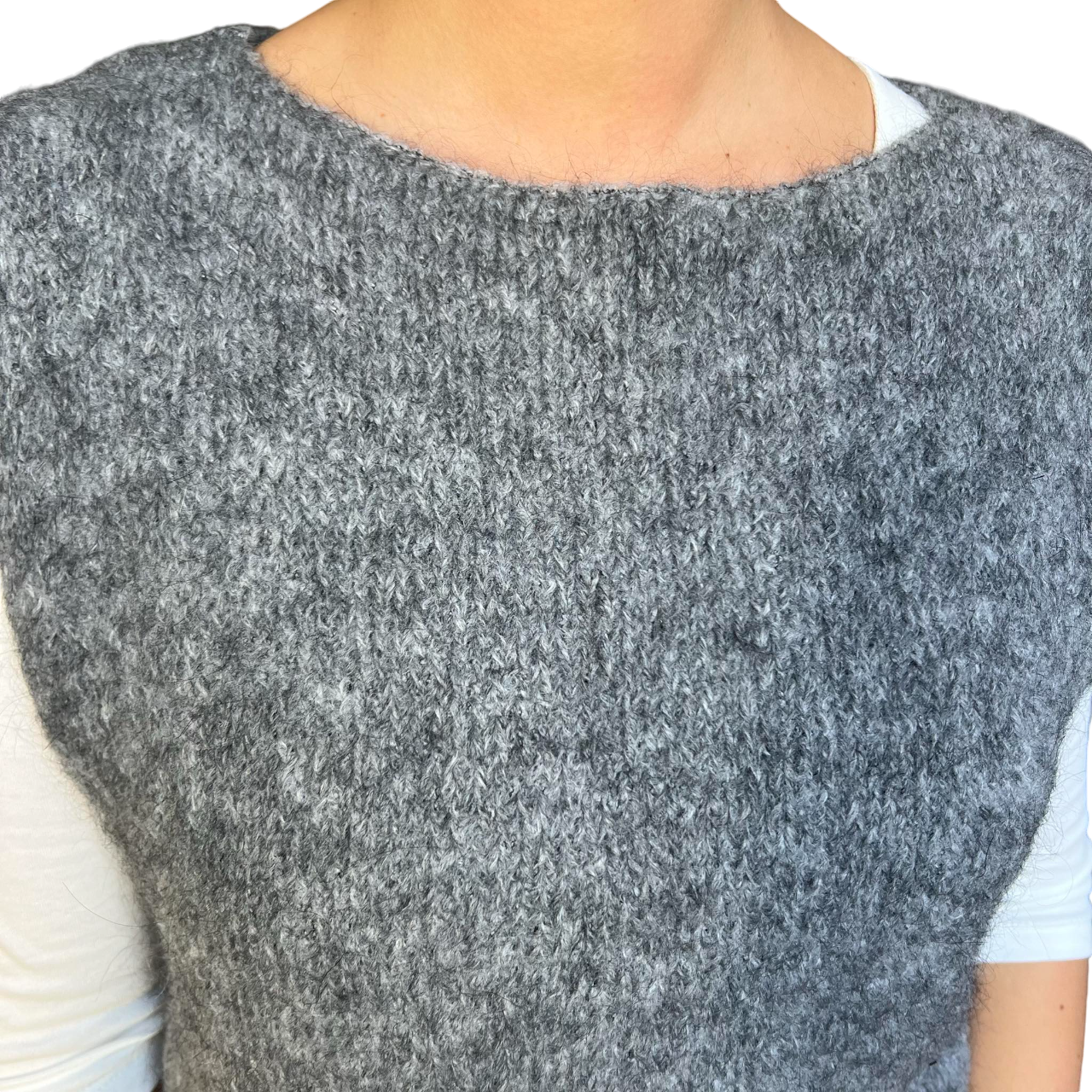 Isabelle knit vest grey