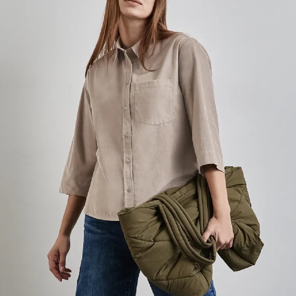 Street One corduroy shirtcollar blouse driftwood beige