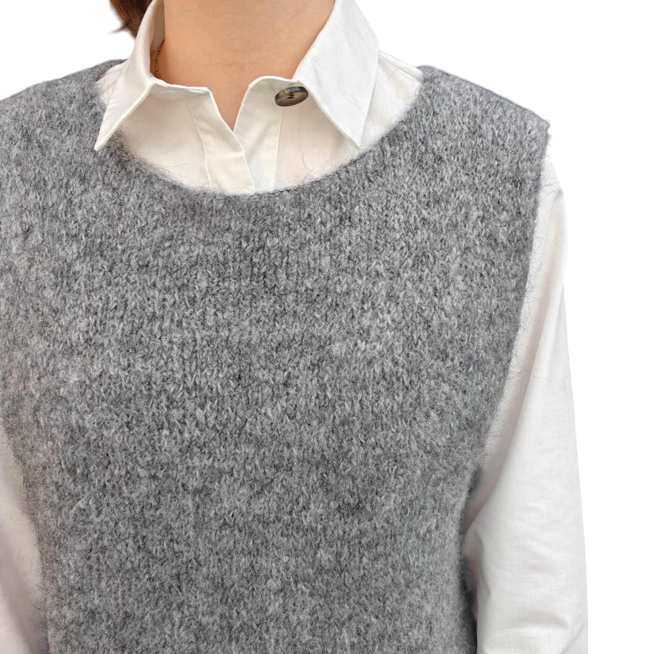 Isabelle knit vest grey