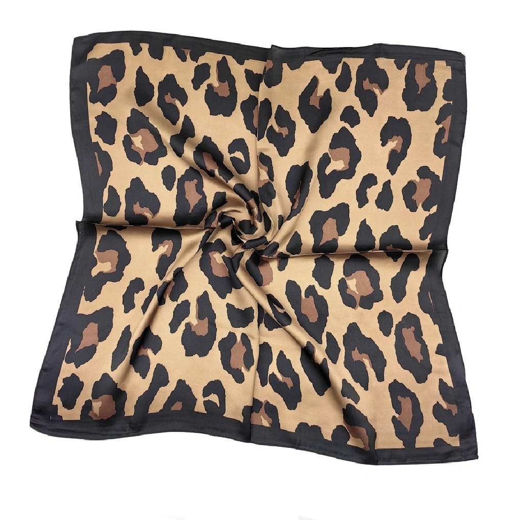 Leo satin tørklæde camel