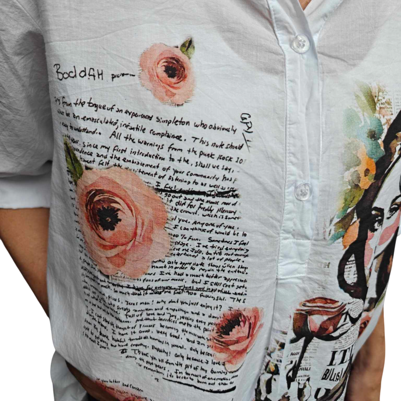Sally shirt roses