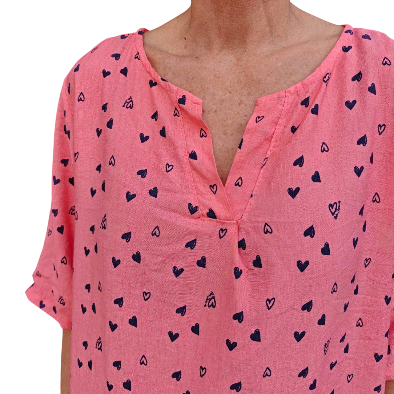 Diem heart shirt coral