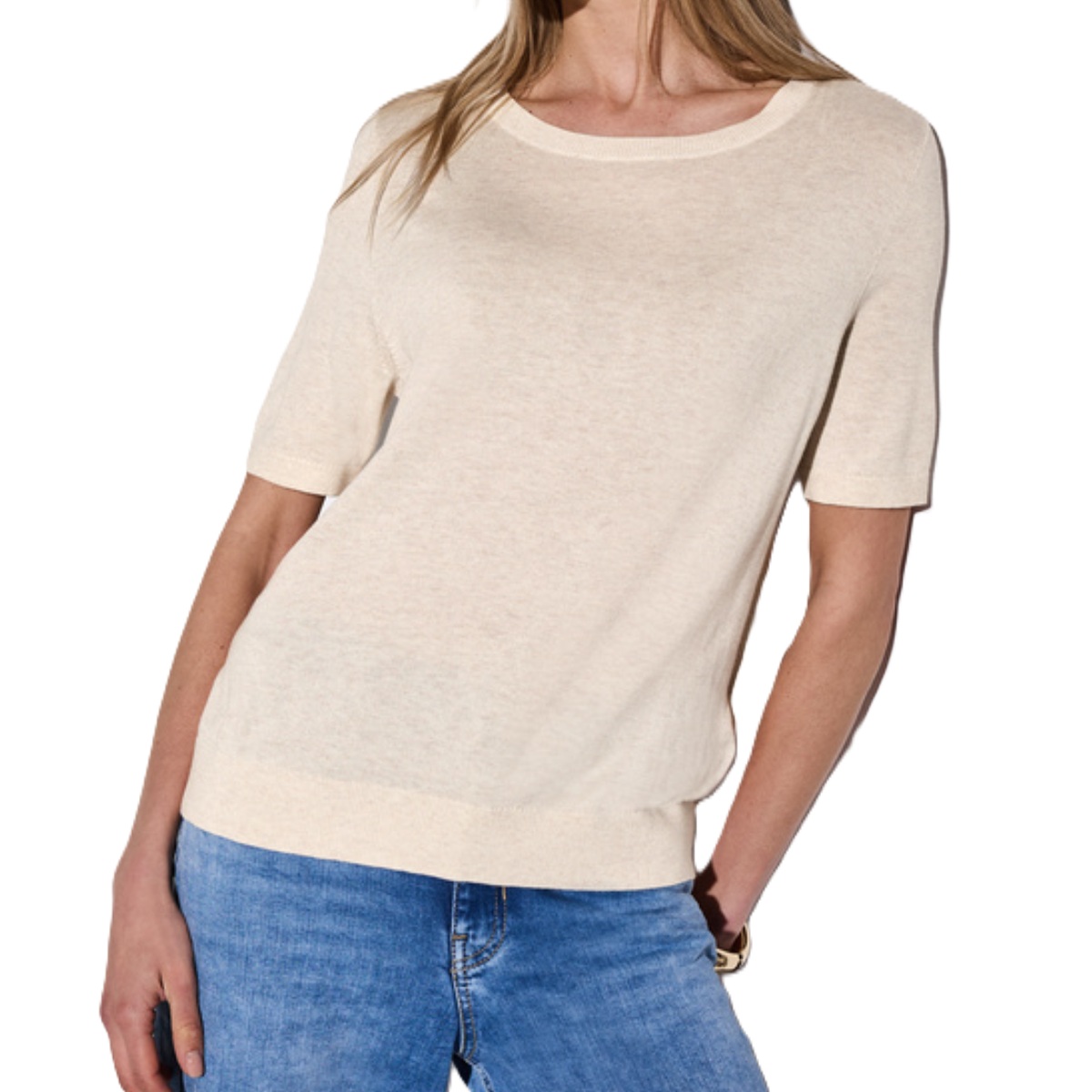 Street One sweater half-sleeve cream white
