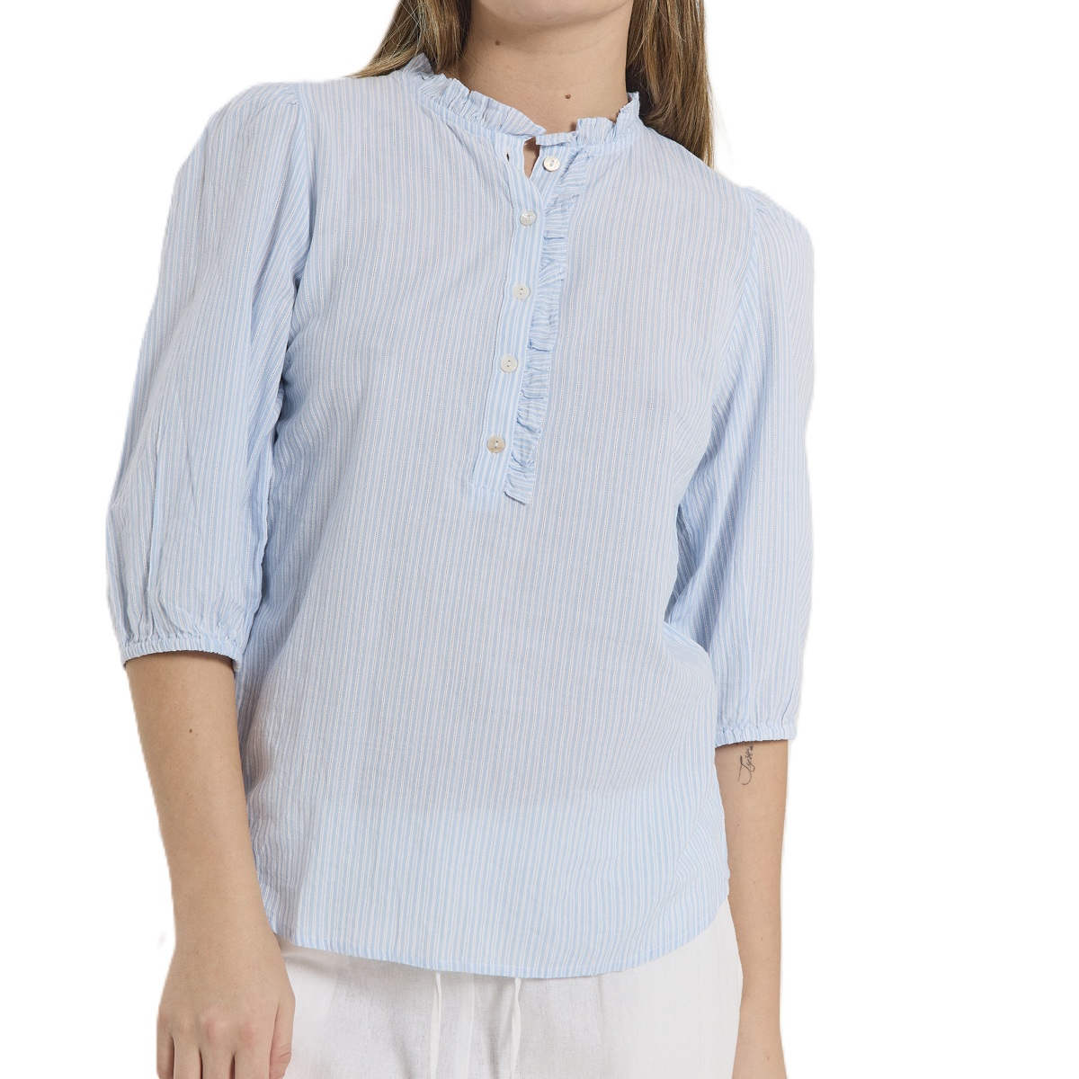 Freequent Rolly blouse chambray blue