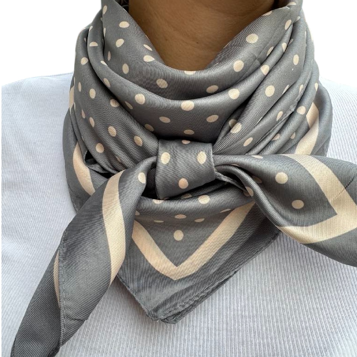 Stinne tørklæde grey dot