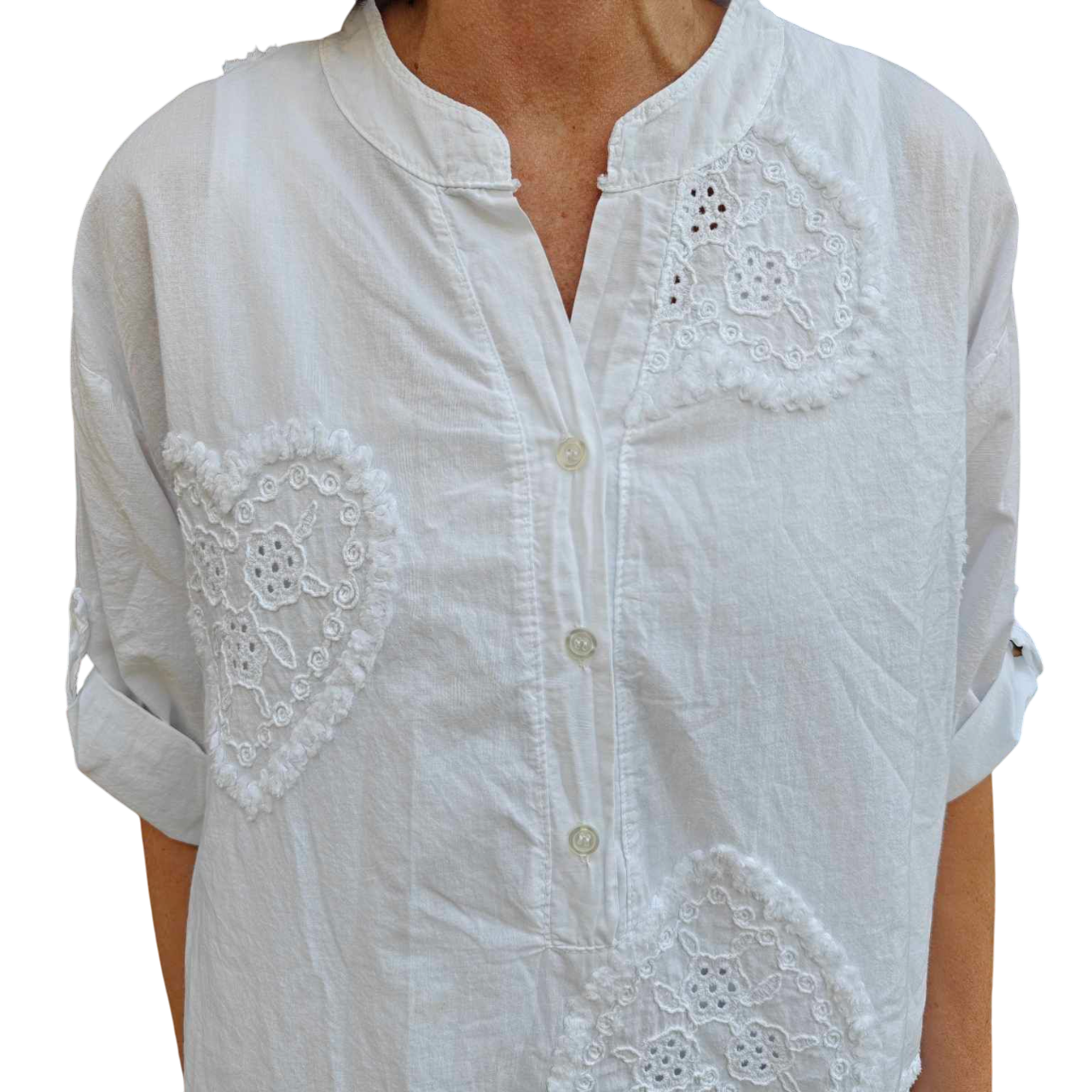 Dovey heart shirt white