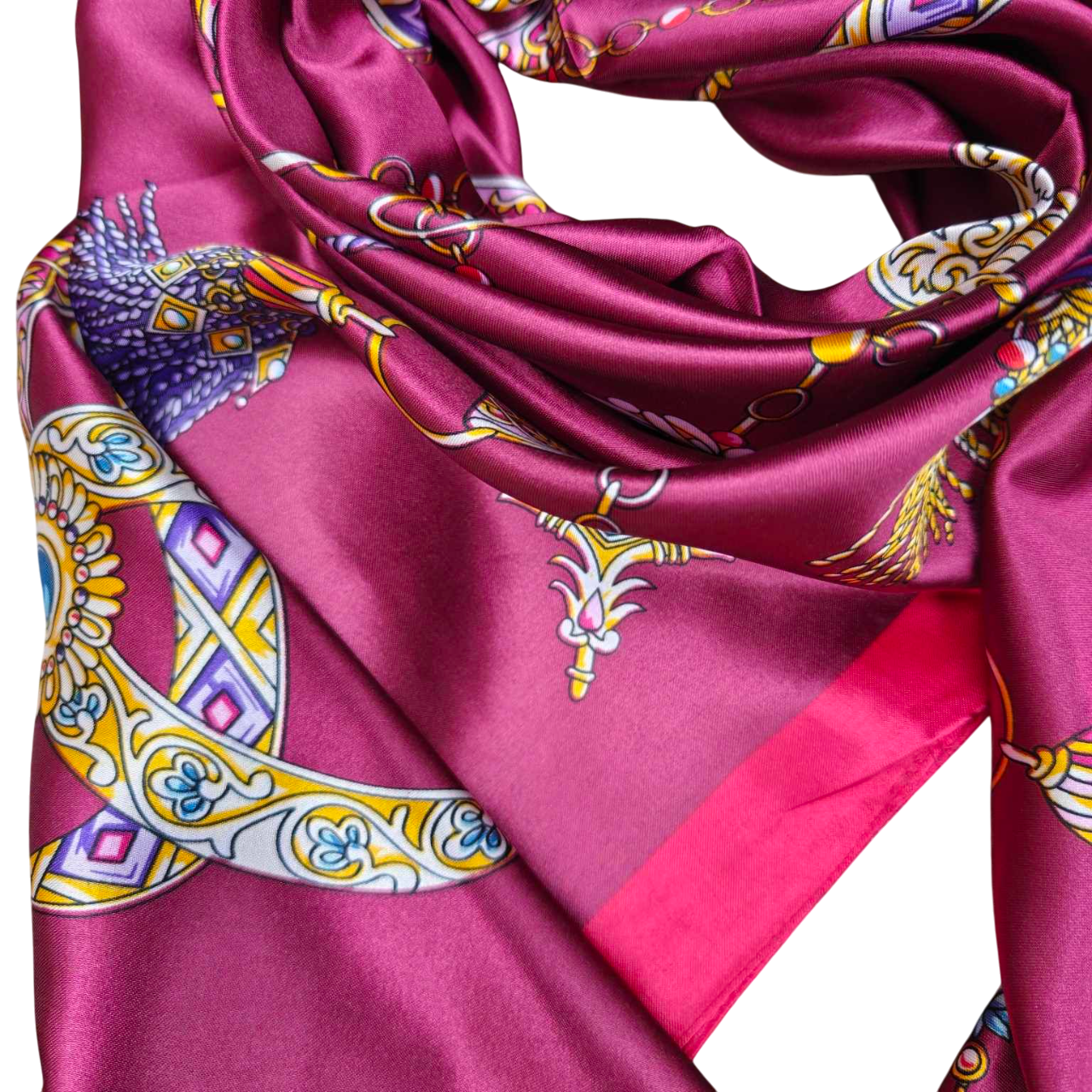 Mindy satin tørklæde bordeaux