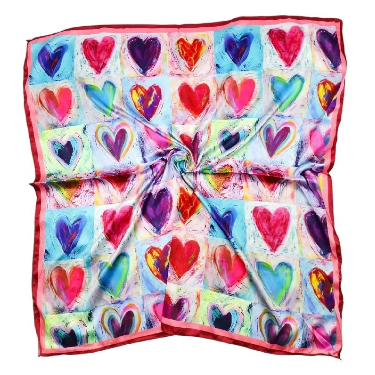 Shian satin heart tørklæde