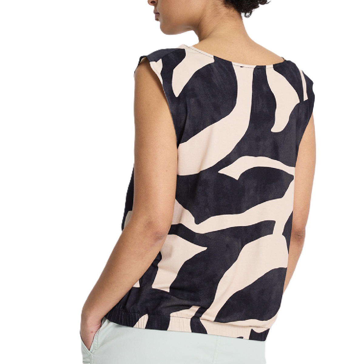 Street One printed mat-mix top sand black