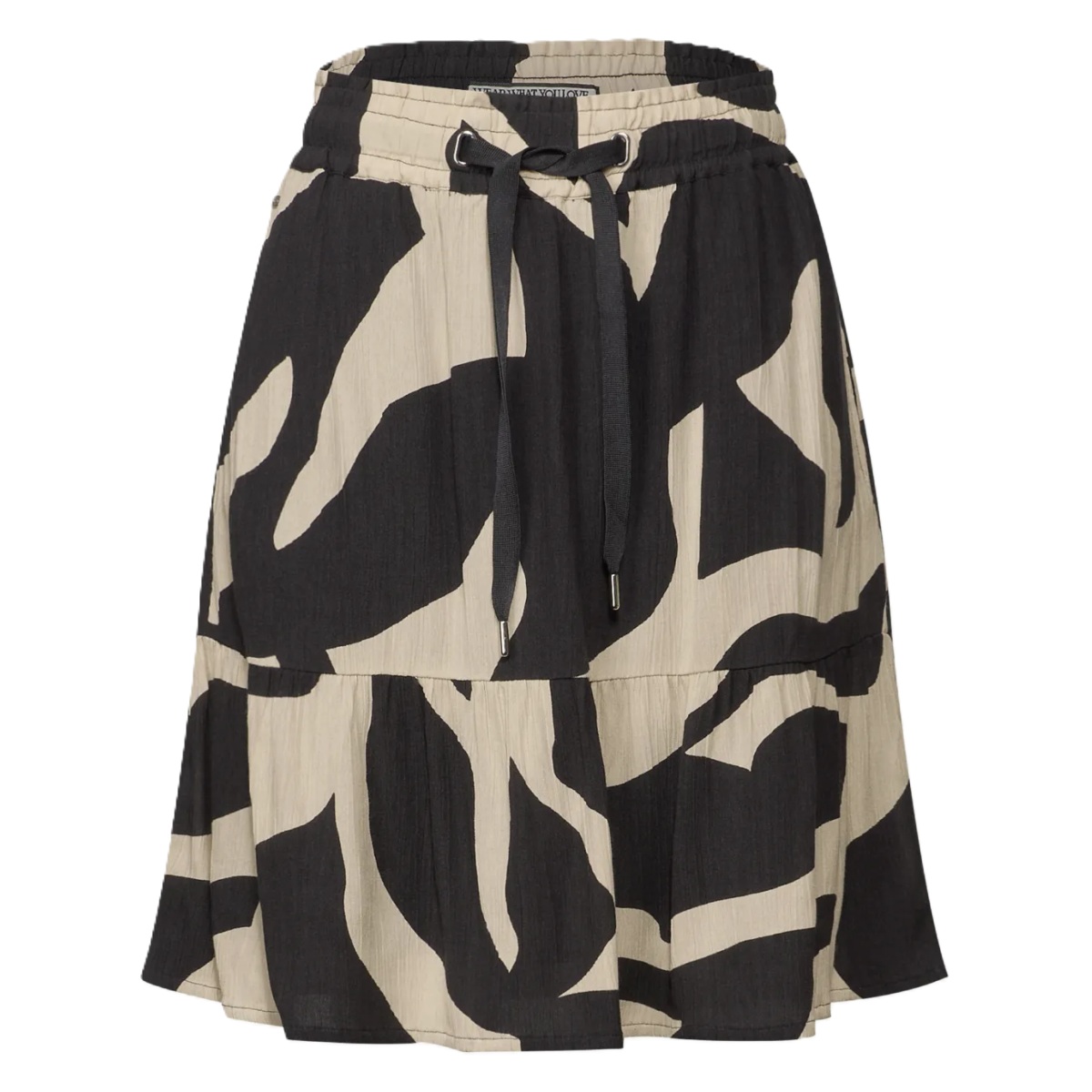 Street One Musselin Paperbag skirt black sand