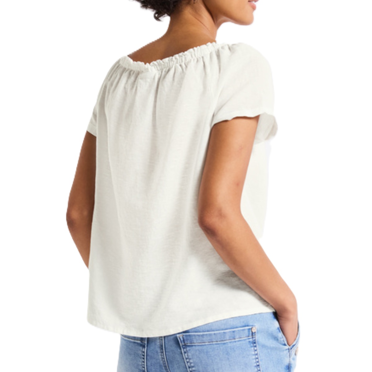 Street One linen blouse offwhite