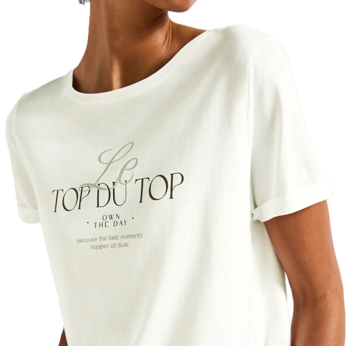 Street One wording shirt off white