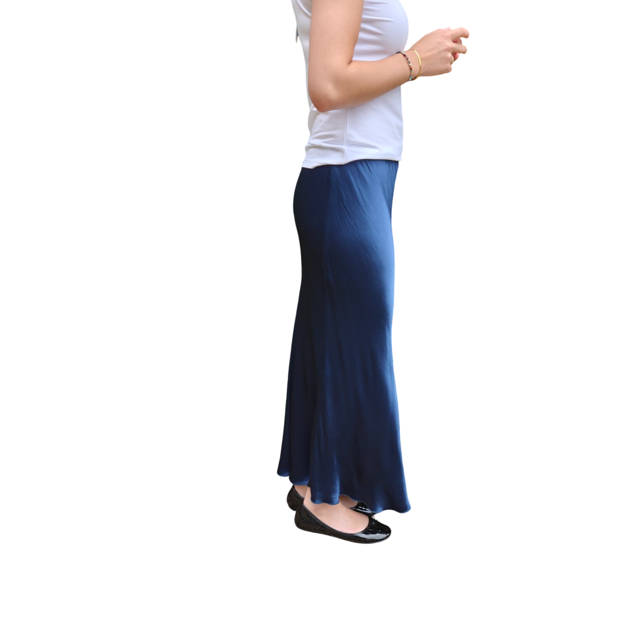 Whitney skirt satin blue