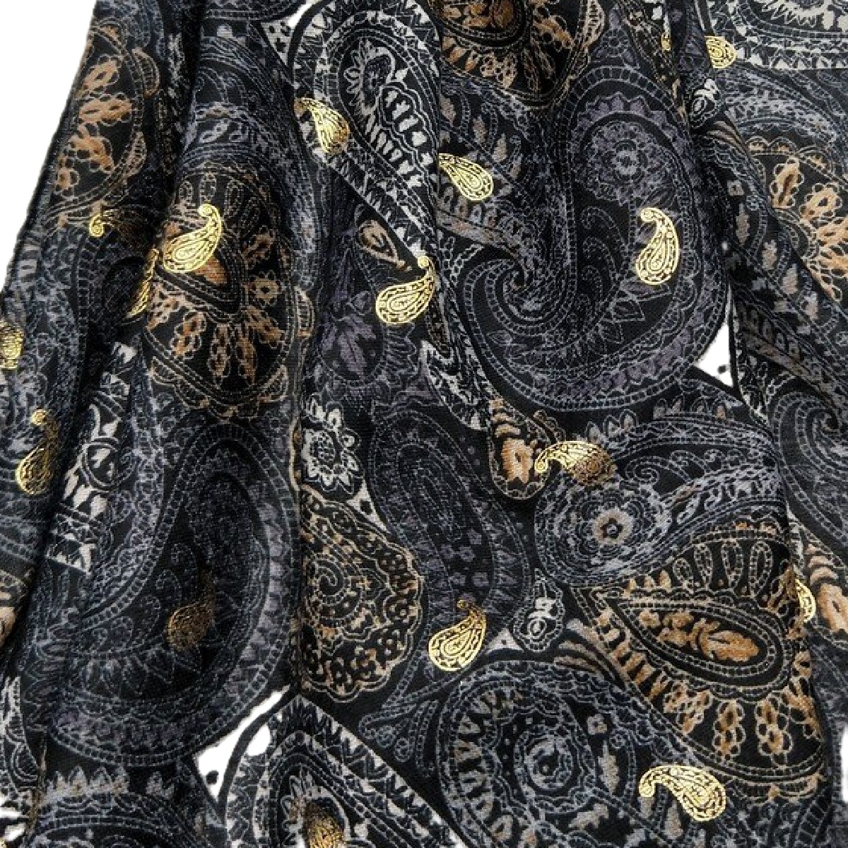 Louisa tørklæde paisley black