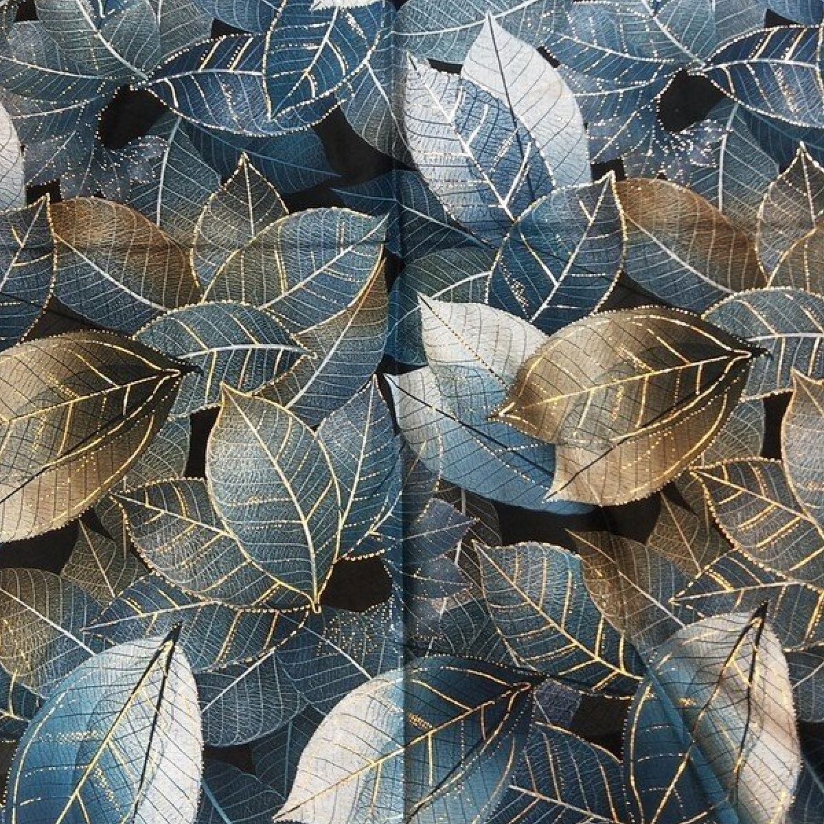 Xenia tørklæde leaf blue