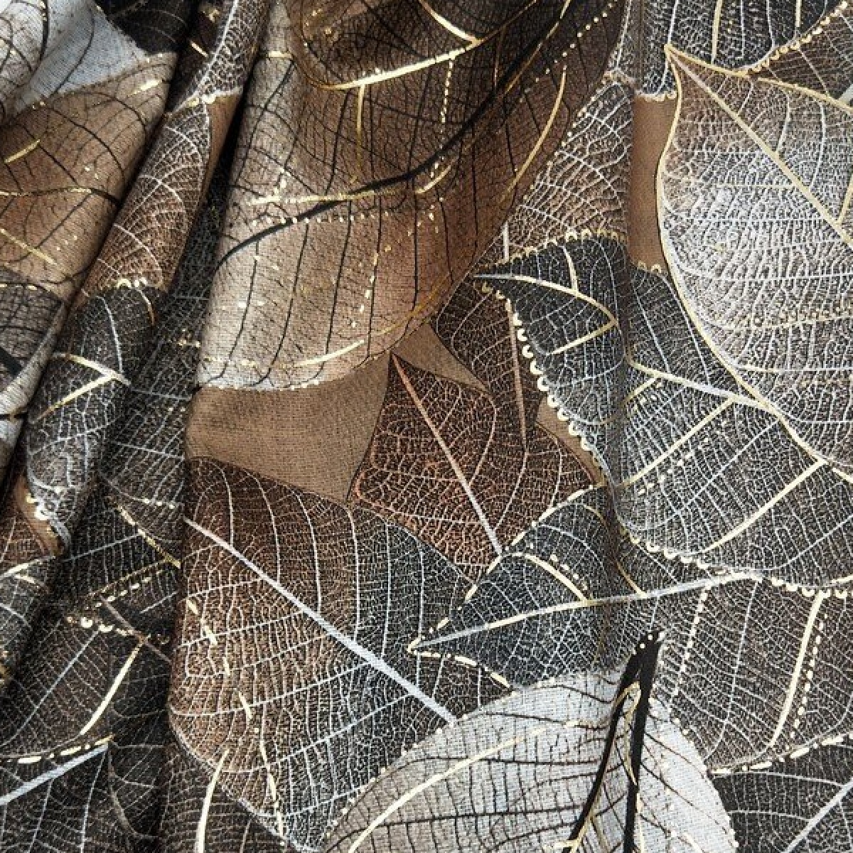 Xenia tørklæde leaf brown