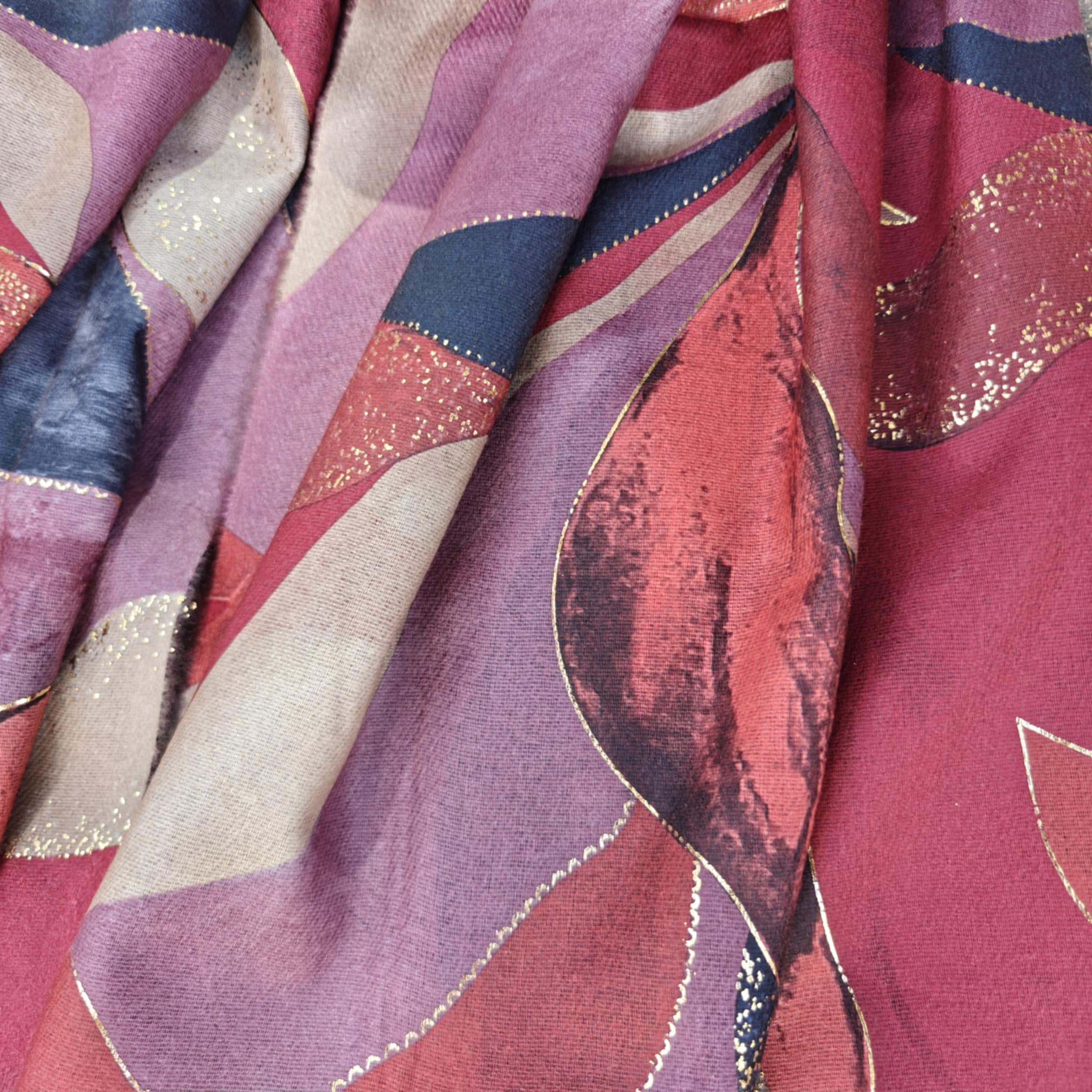 Sally gold tørklæde bordeaux