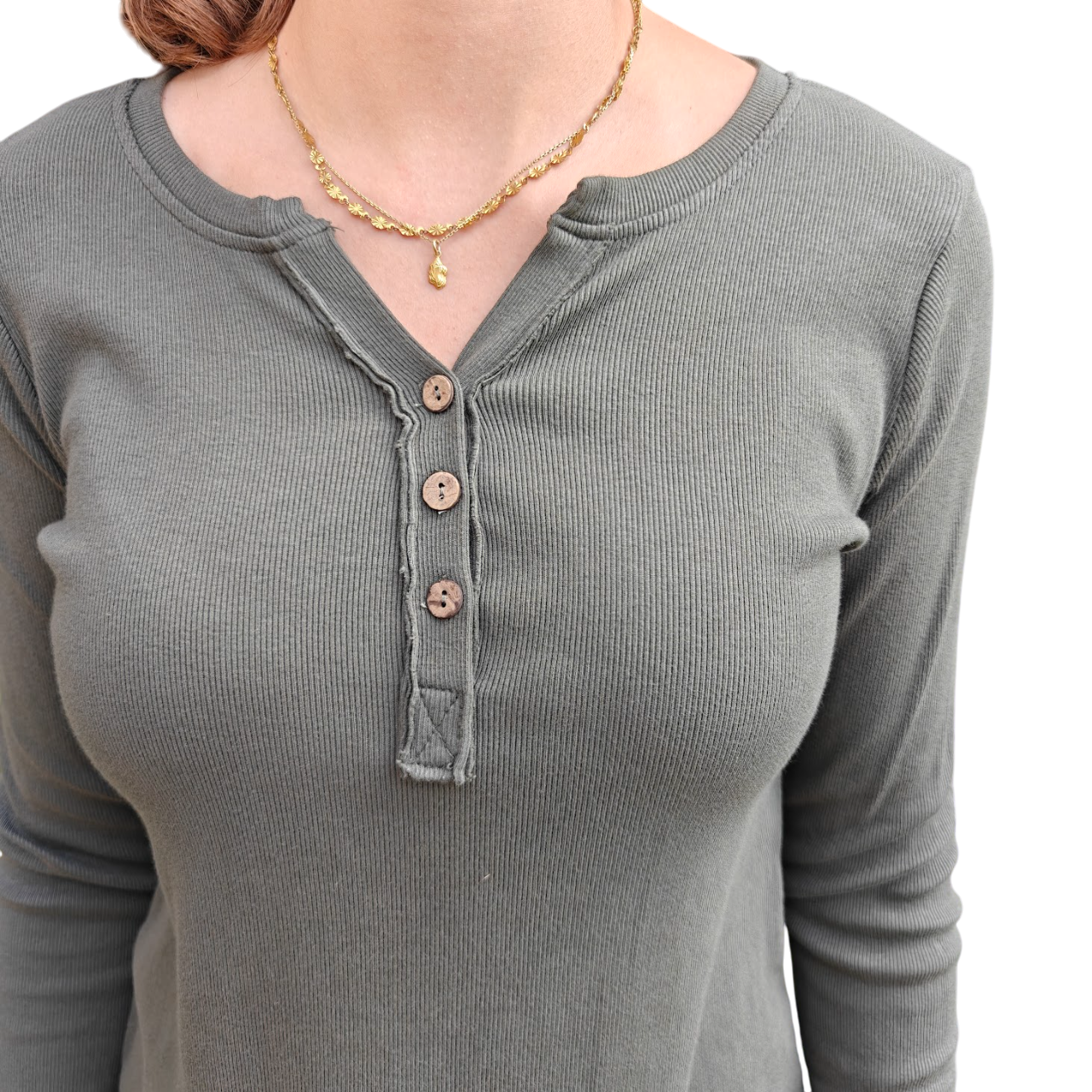 Juliette rib t-shirt army