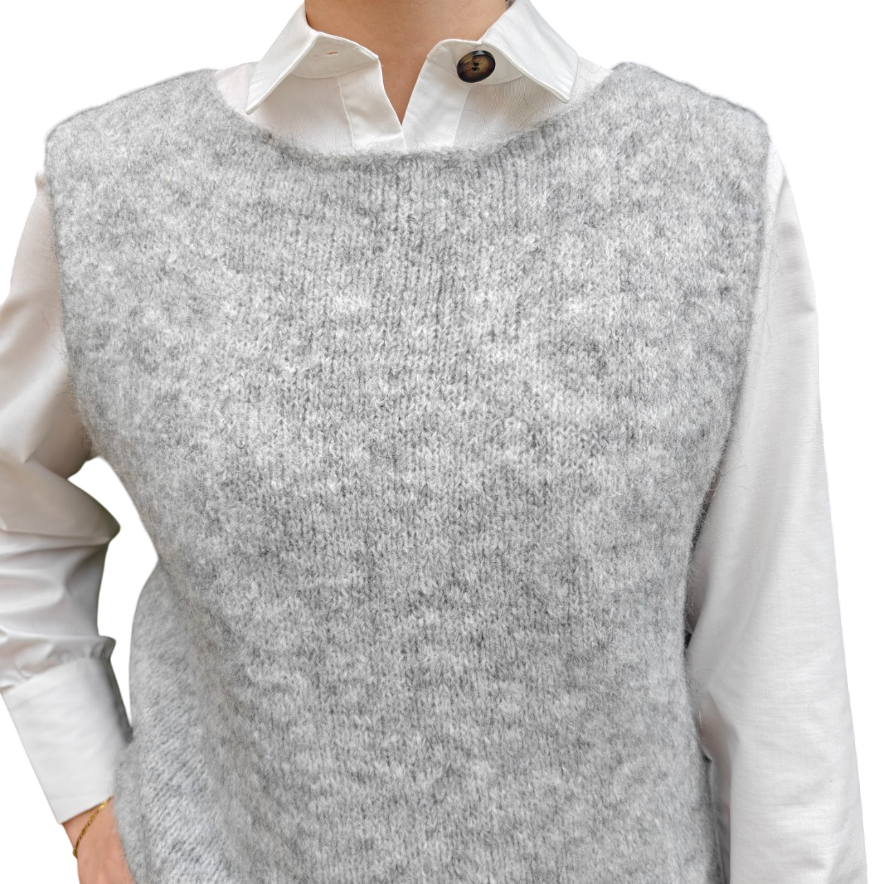 Isabelle vest light grey melange