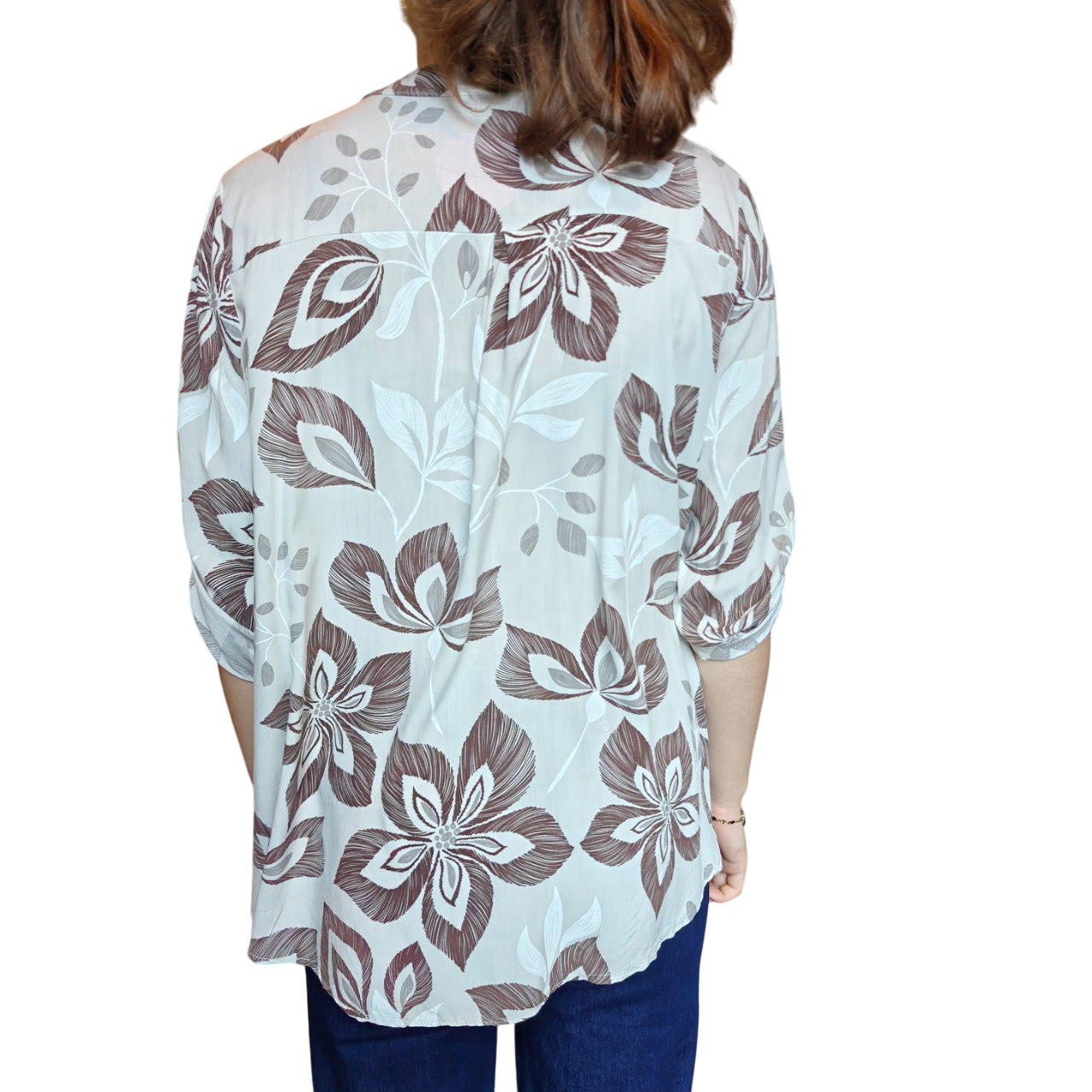 Gianni flower shirt sand