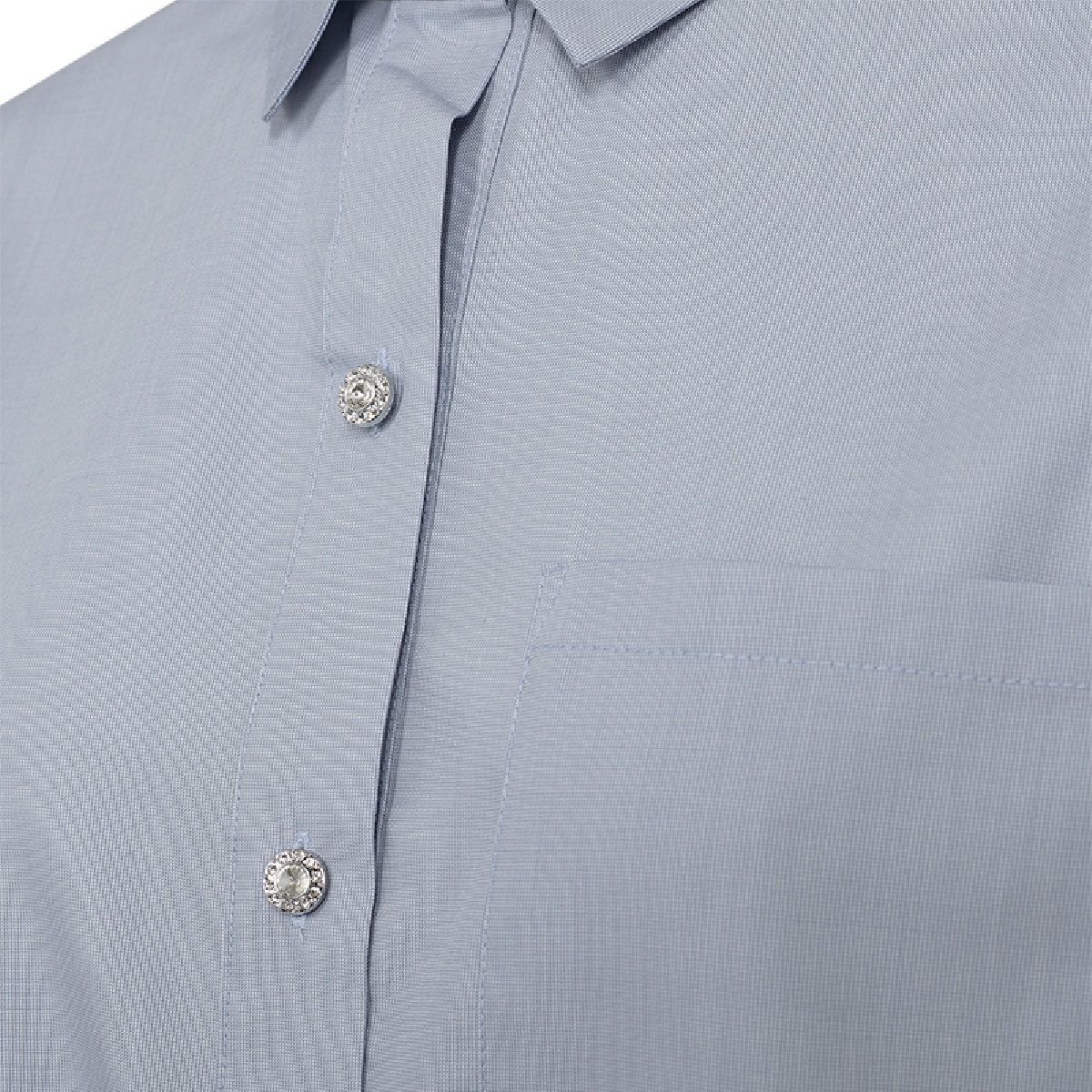 Freequent bluse Flynn button zen blue.