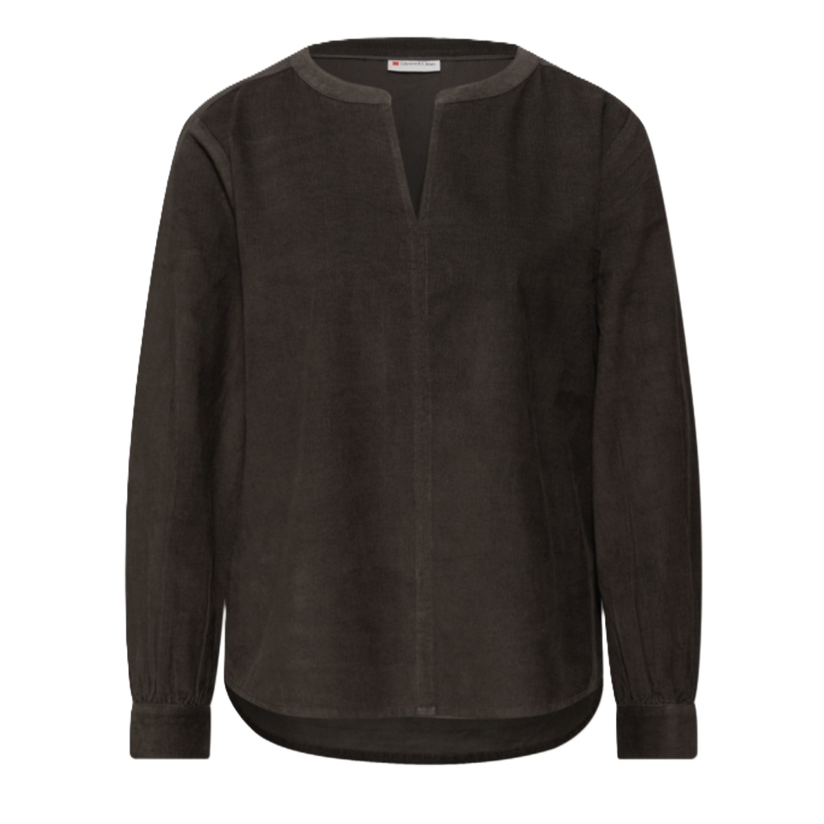 Street One fløjl tunika bluse brown