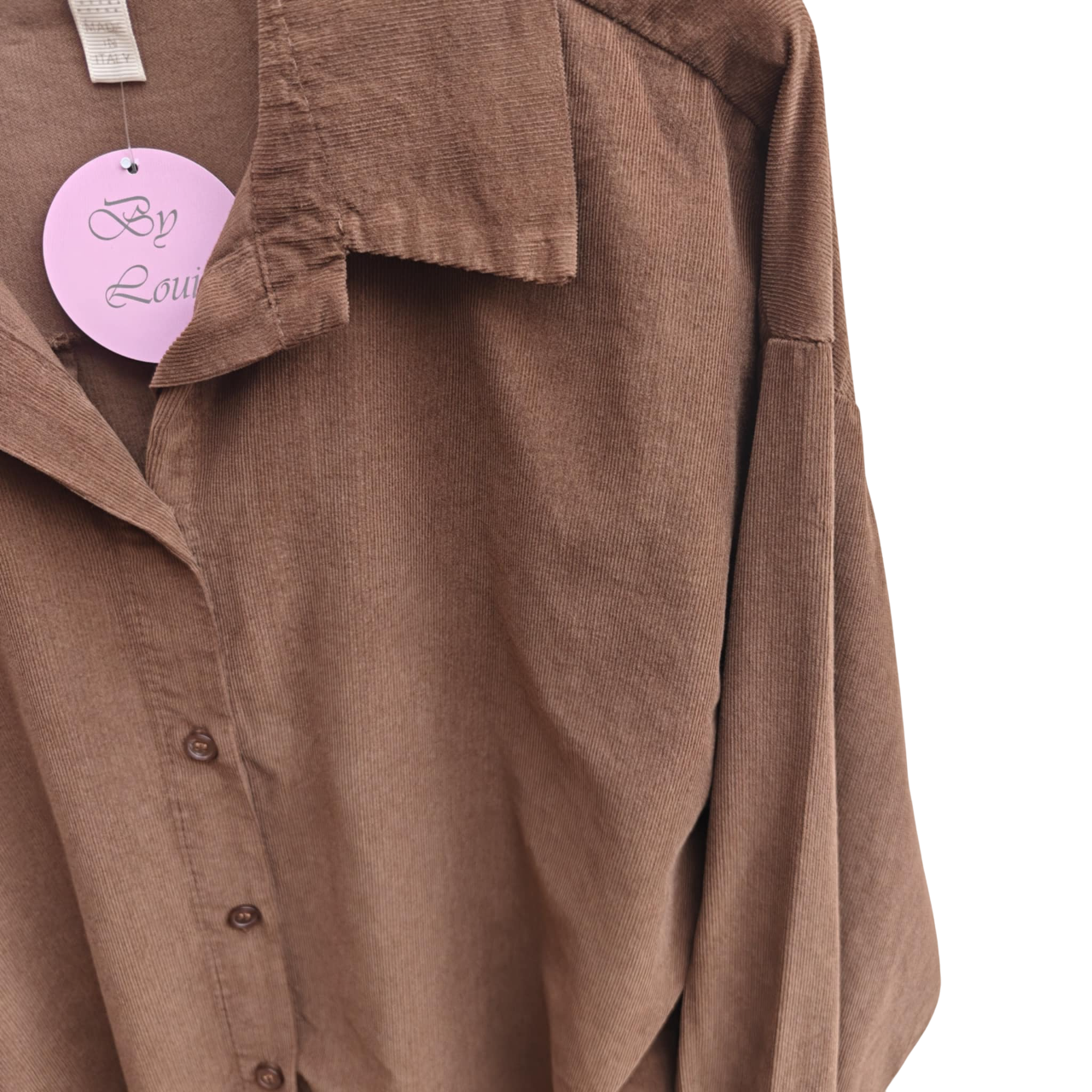 Samantha fløjls skjorte warm brown