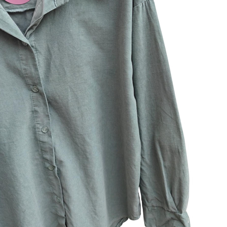 Samantha fløjls skjorte sweet green