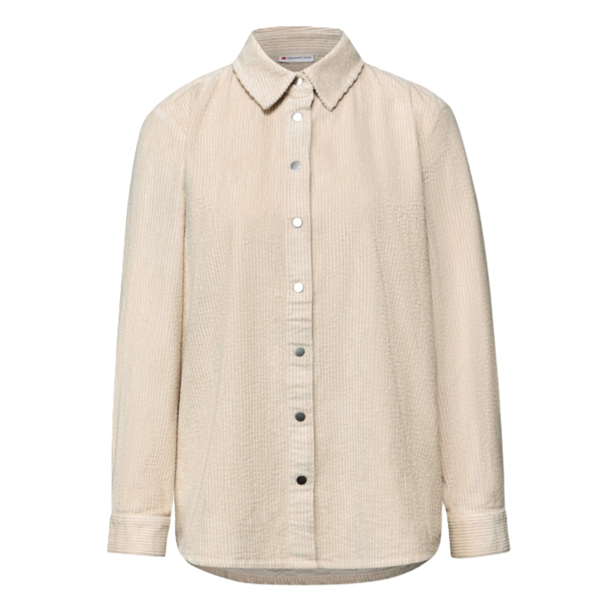 Street One fløjls skjorte cream