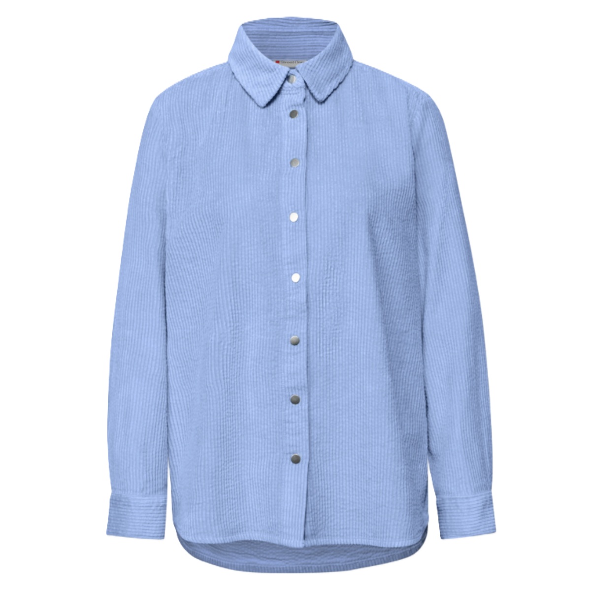 Street One fløjls skjorte frosted blue