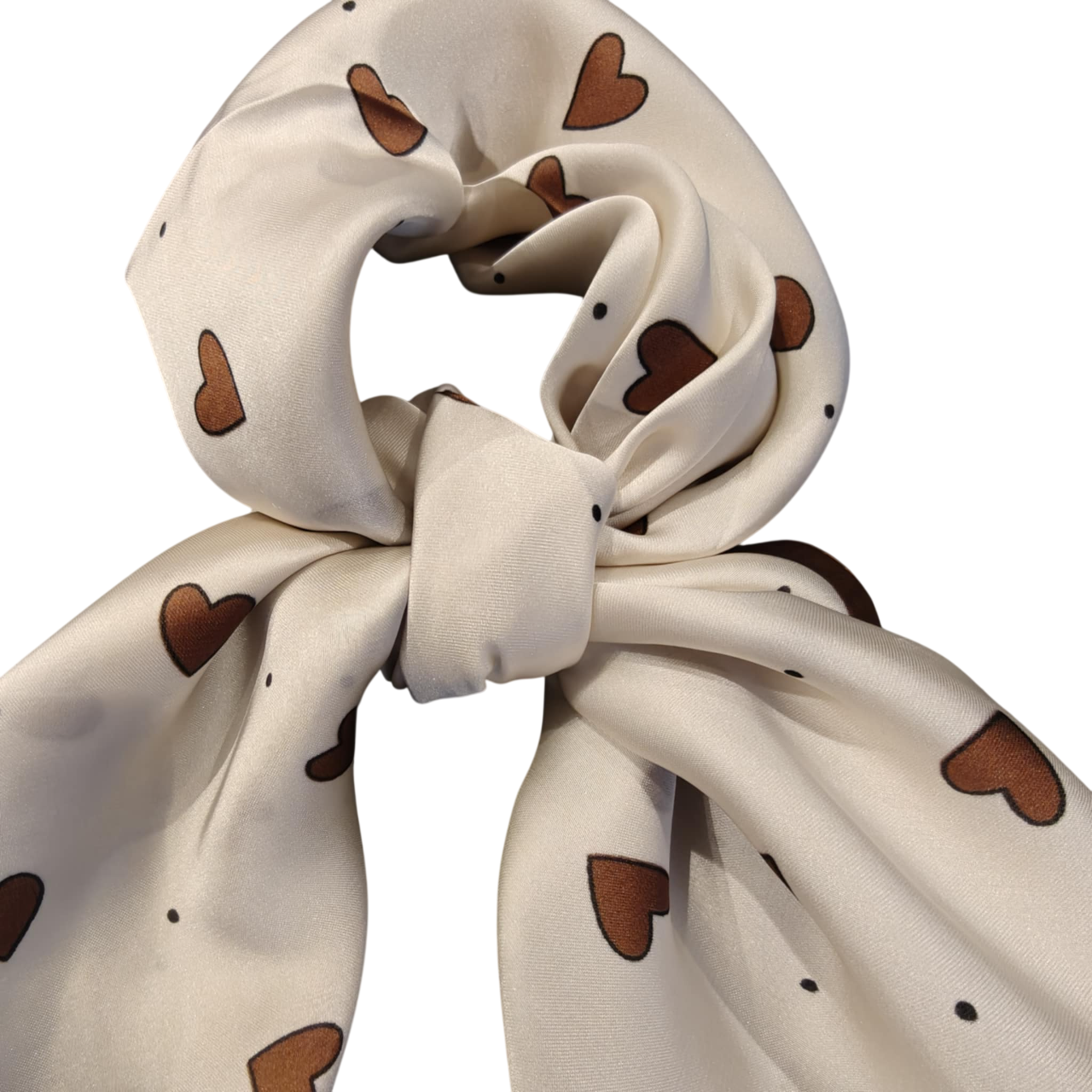 Heart tørklæde brandy