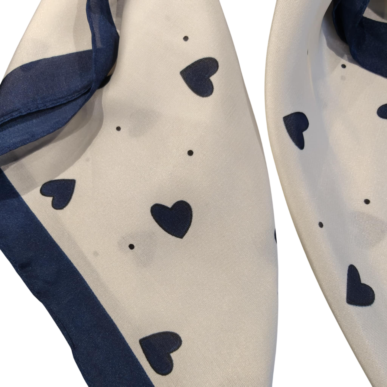 Heart tørklæde navy blue