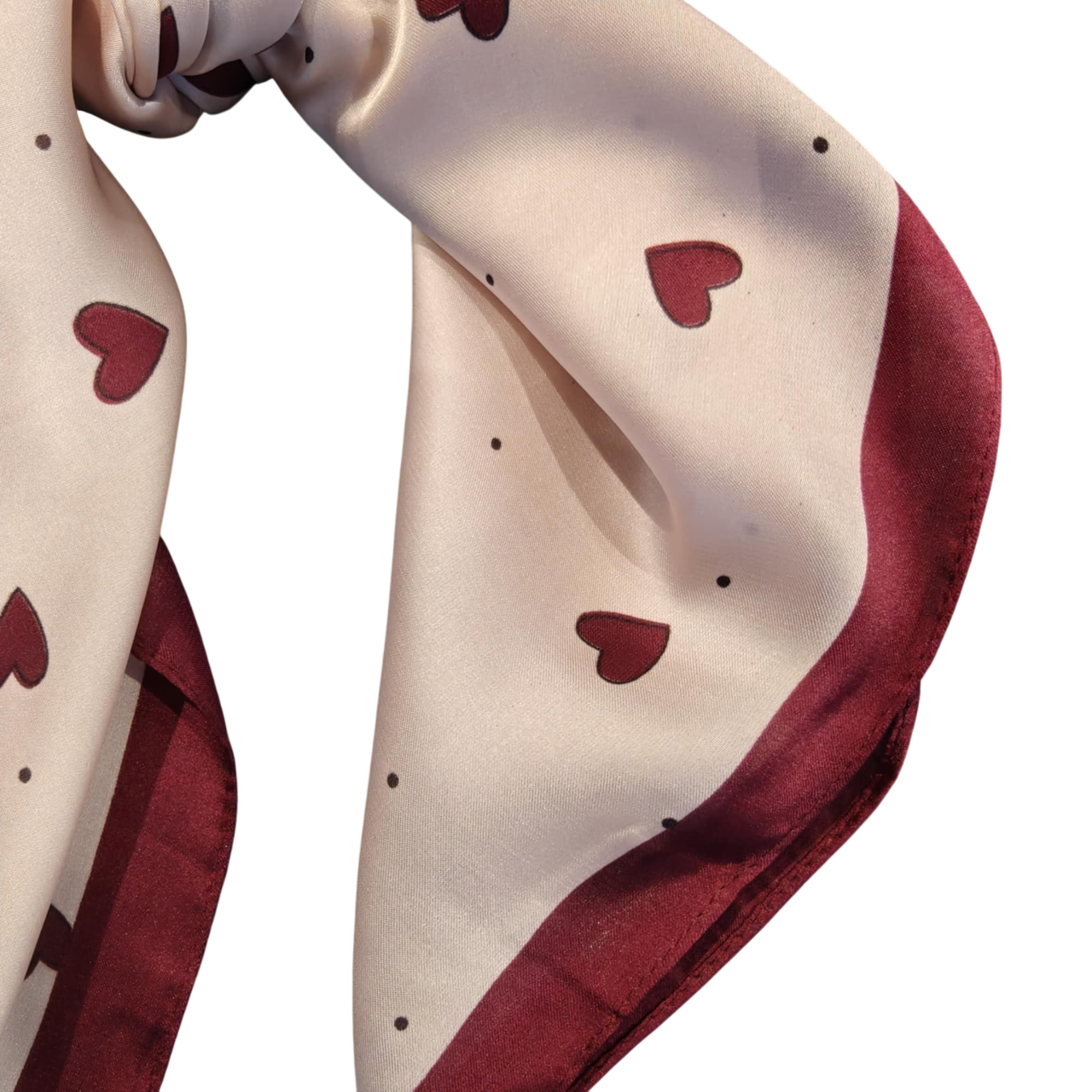 Heart tørklæde rose