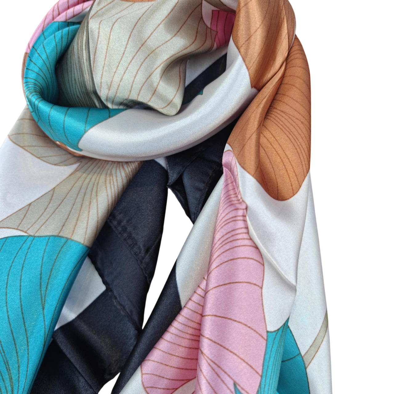 Clarice tørklæde golden flower