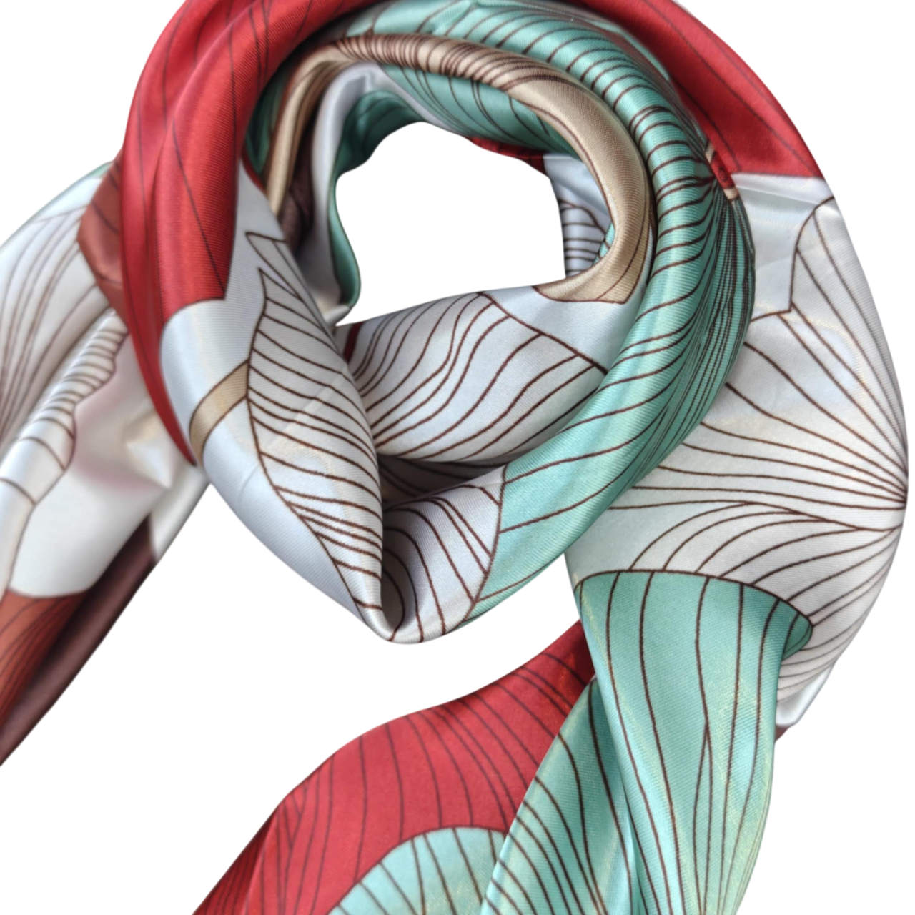 Clarice tørklæde brown flower