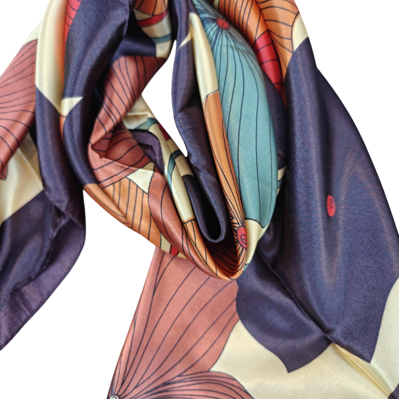 Clarice tørklæde yellow flower