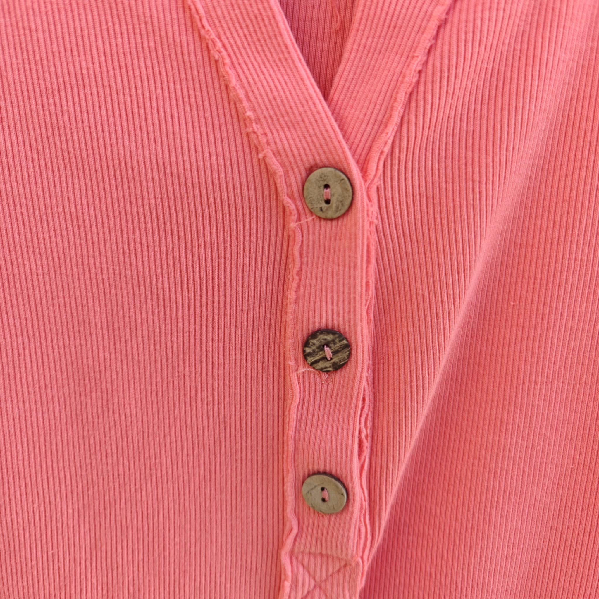 Janine rib tee light coral