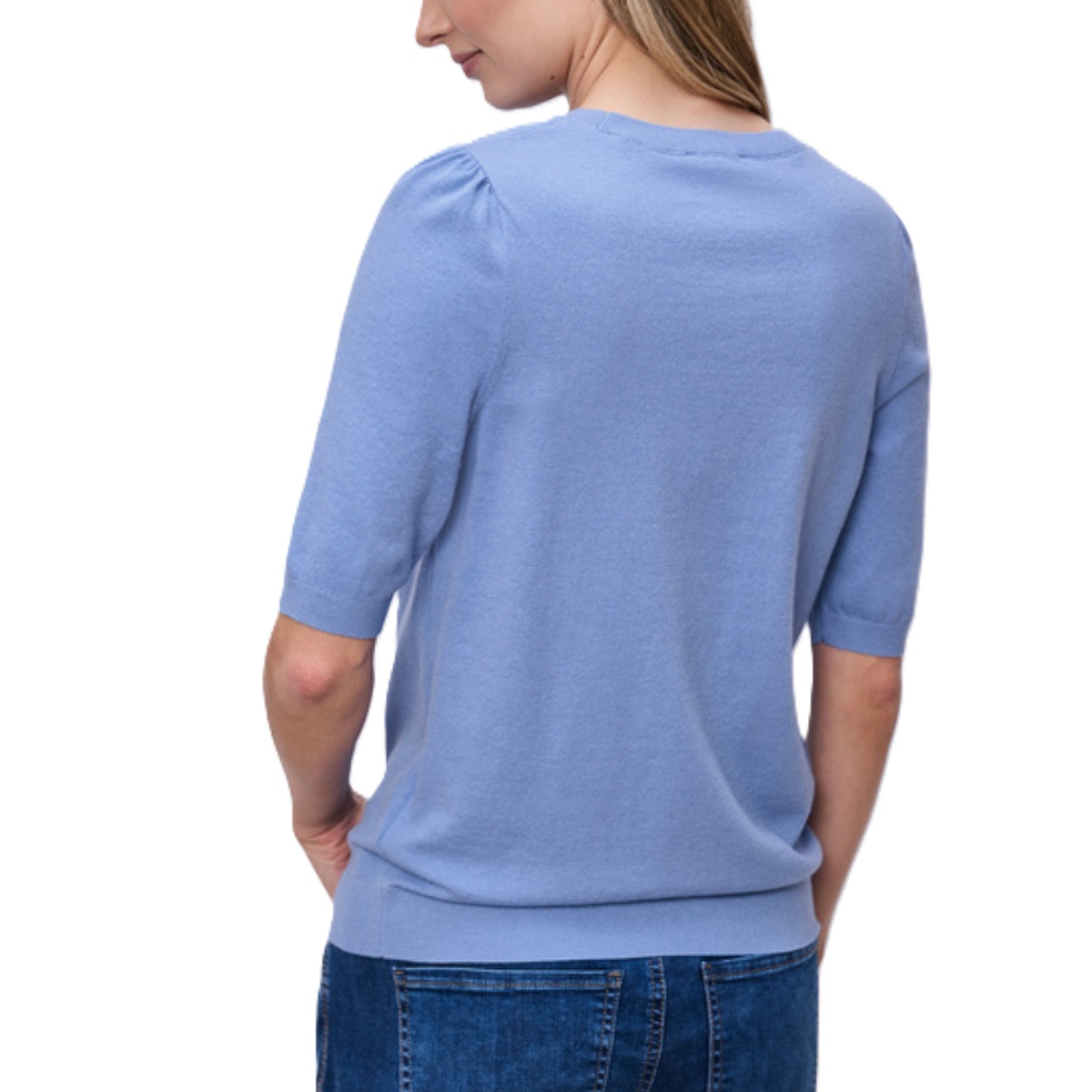 Street One kortærmet strik bonnet blue