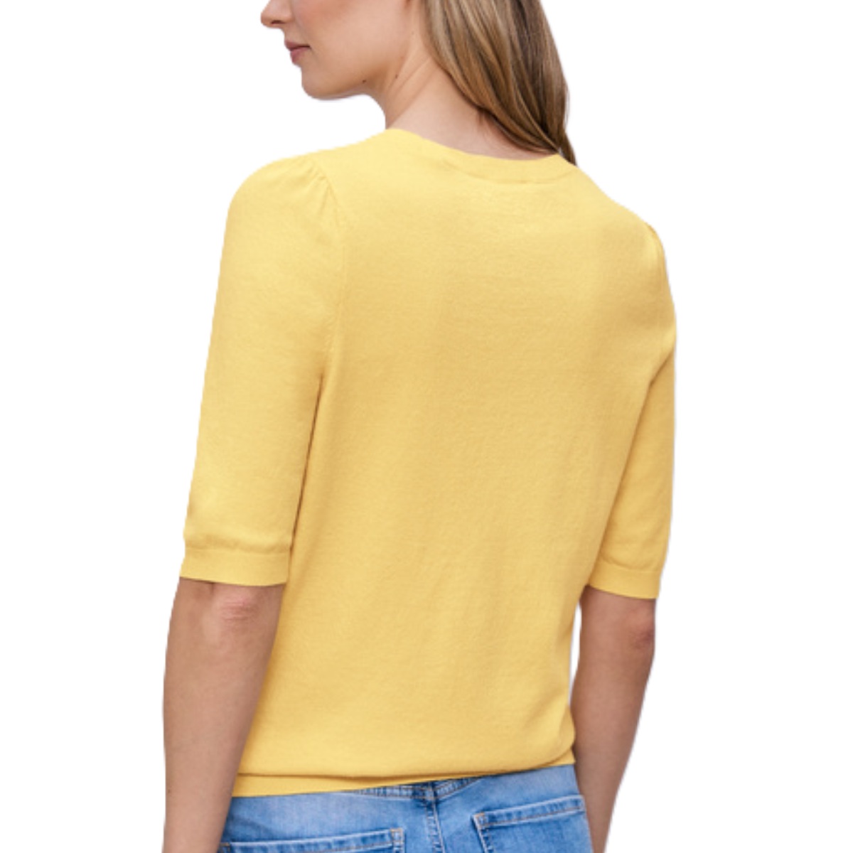 Street One kortærmet strik bloom yellow