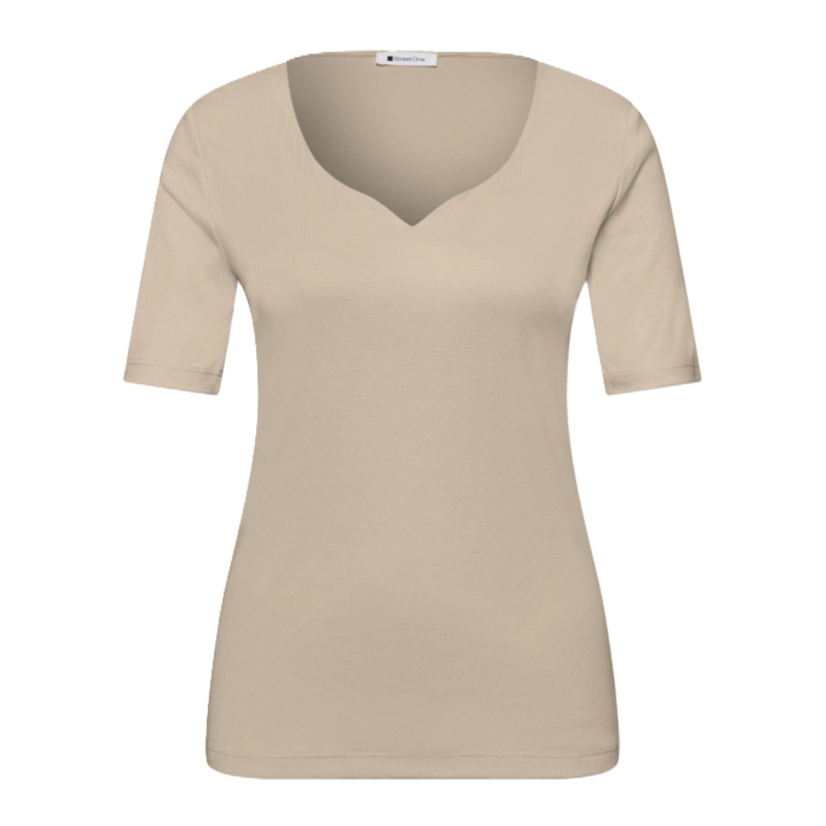 Street One heart neck ada ss beige
