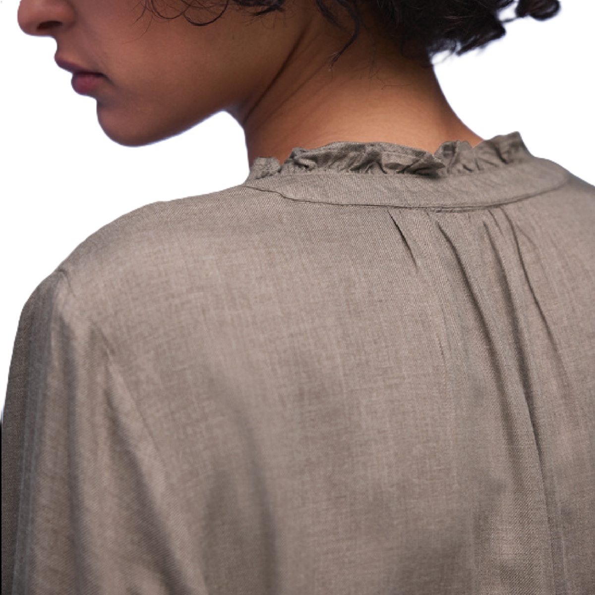 Street One Melange Tunic Blouse Light Terra Mocha Mel