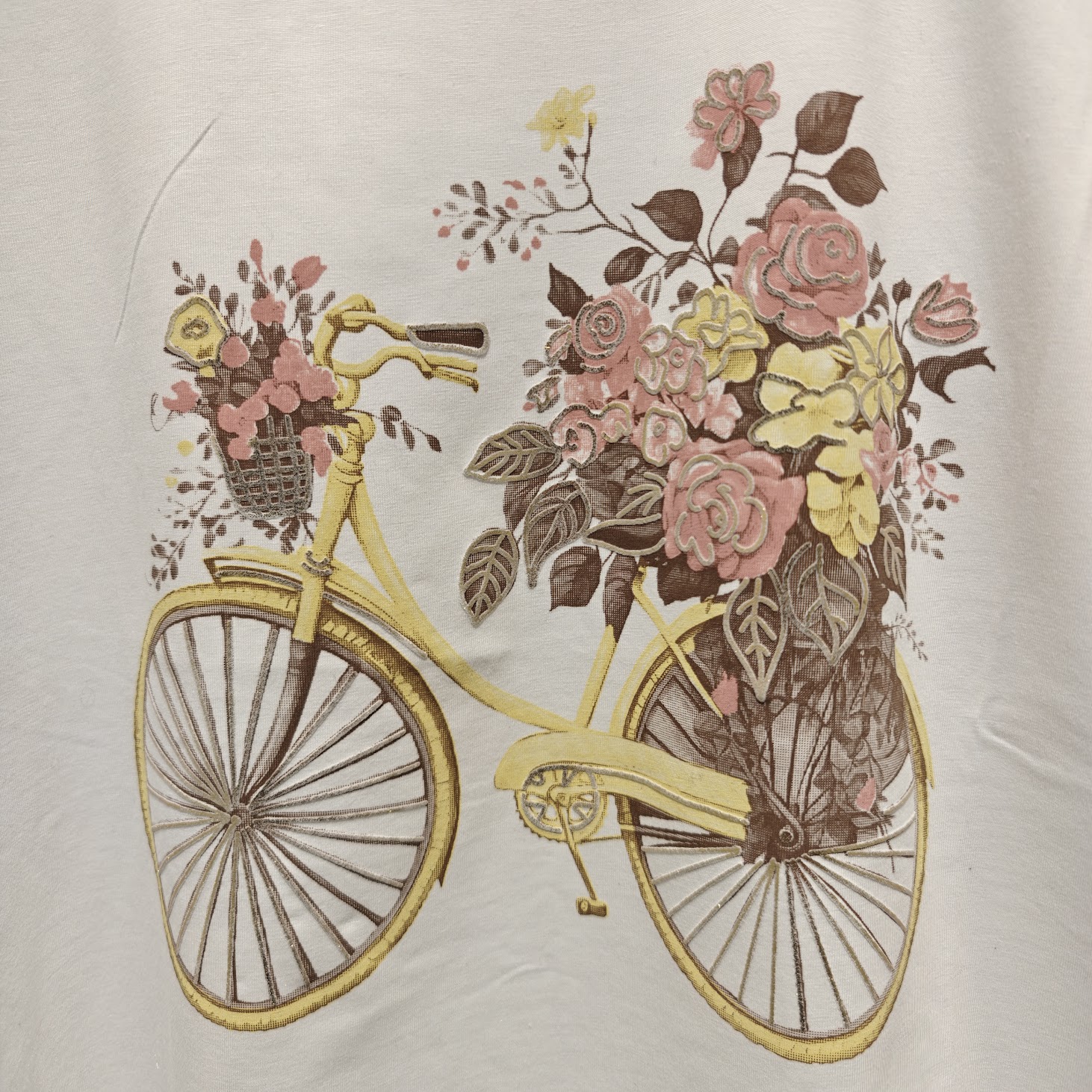 Maddie t-shirt flower bike yellow