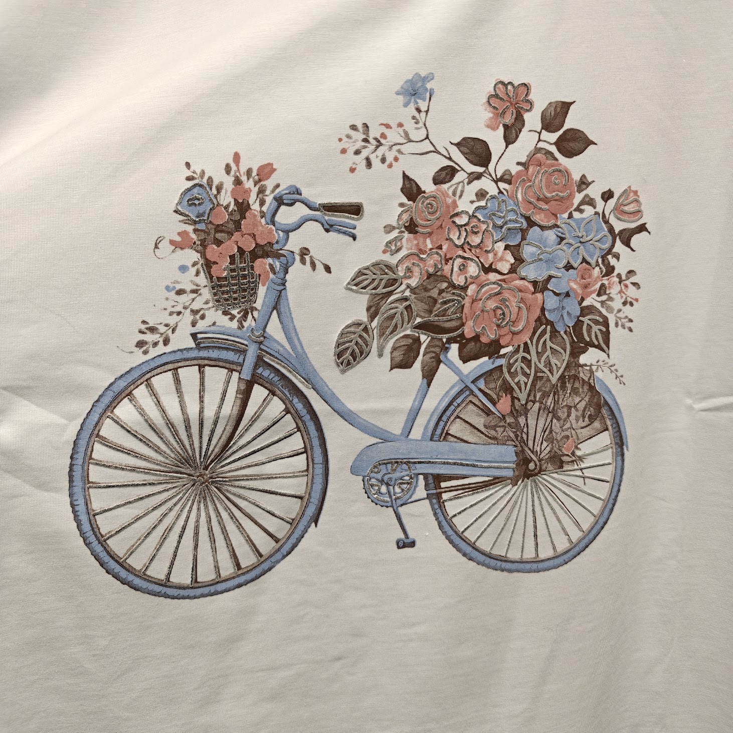 Maddie t-shirt flower bike blue