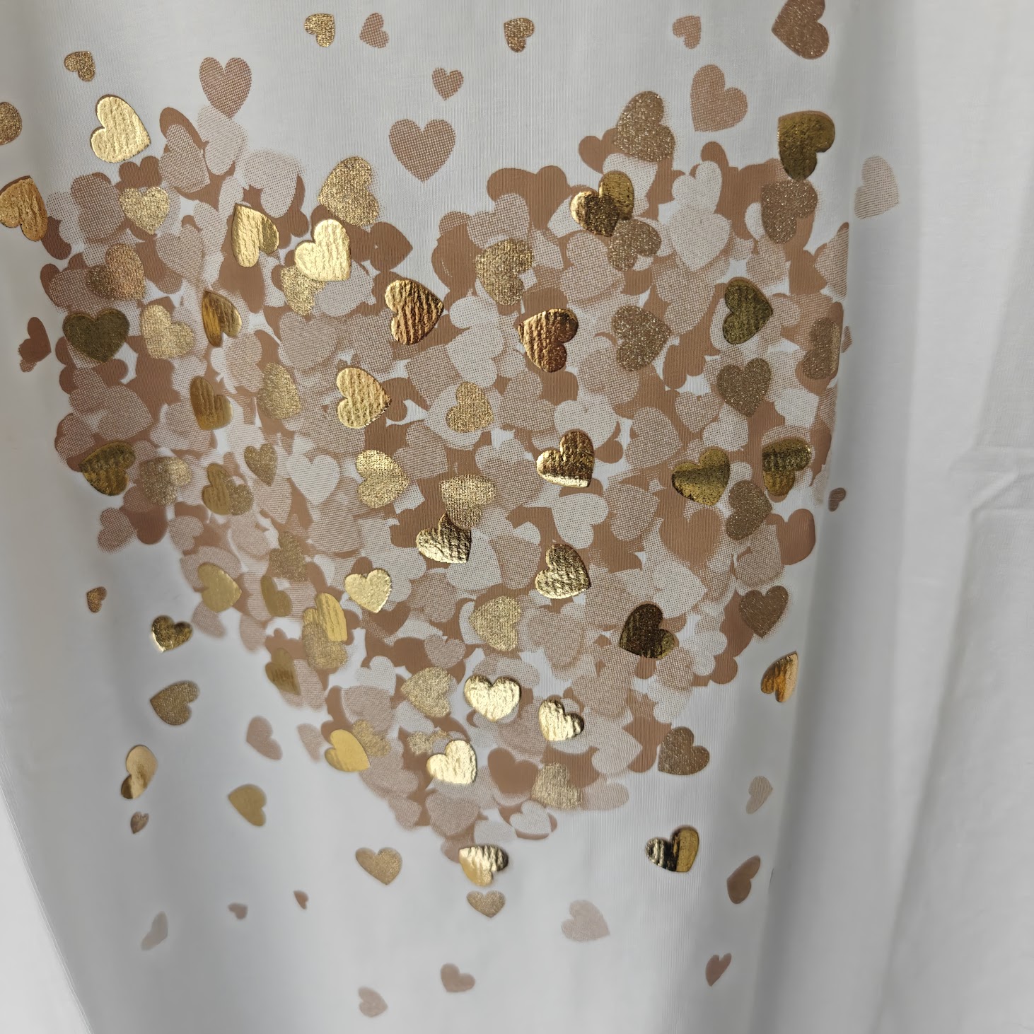 Maddie t-shirt heart gold taupe