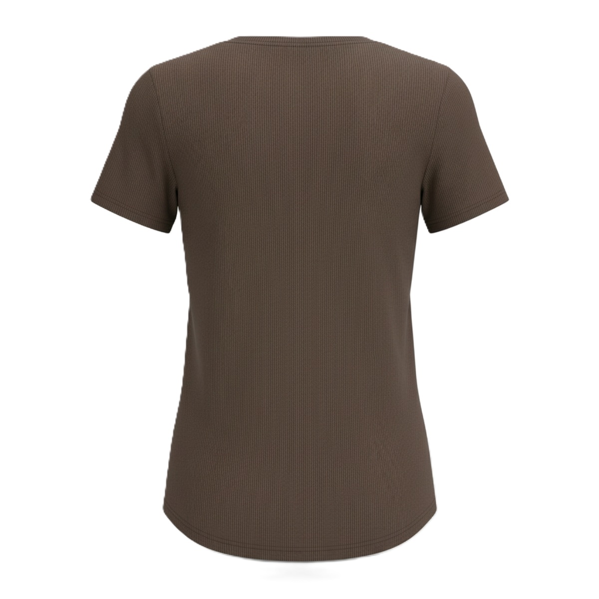 Janine rib tee chocolate