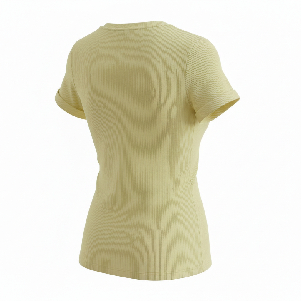 Janine rib tee yellow
