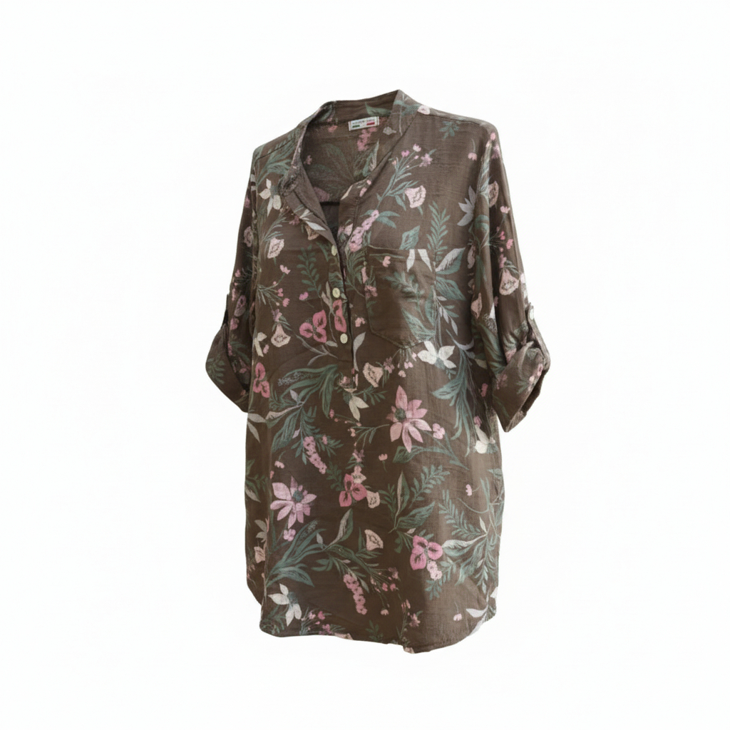 Letitia shirt choco flower