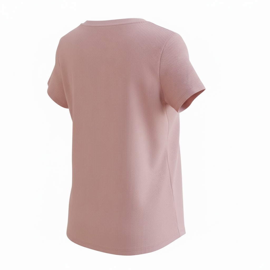 Janine rib tee rose
